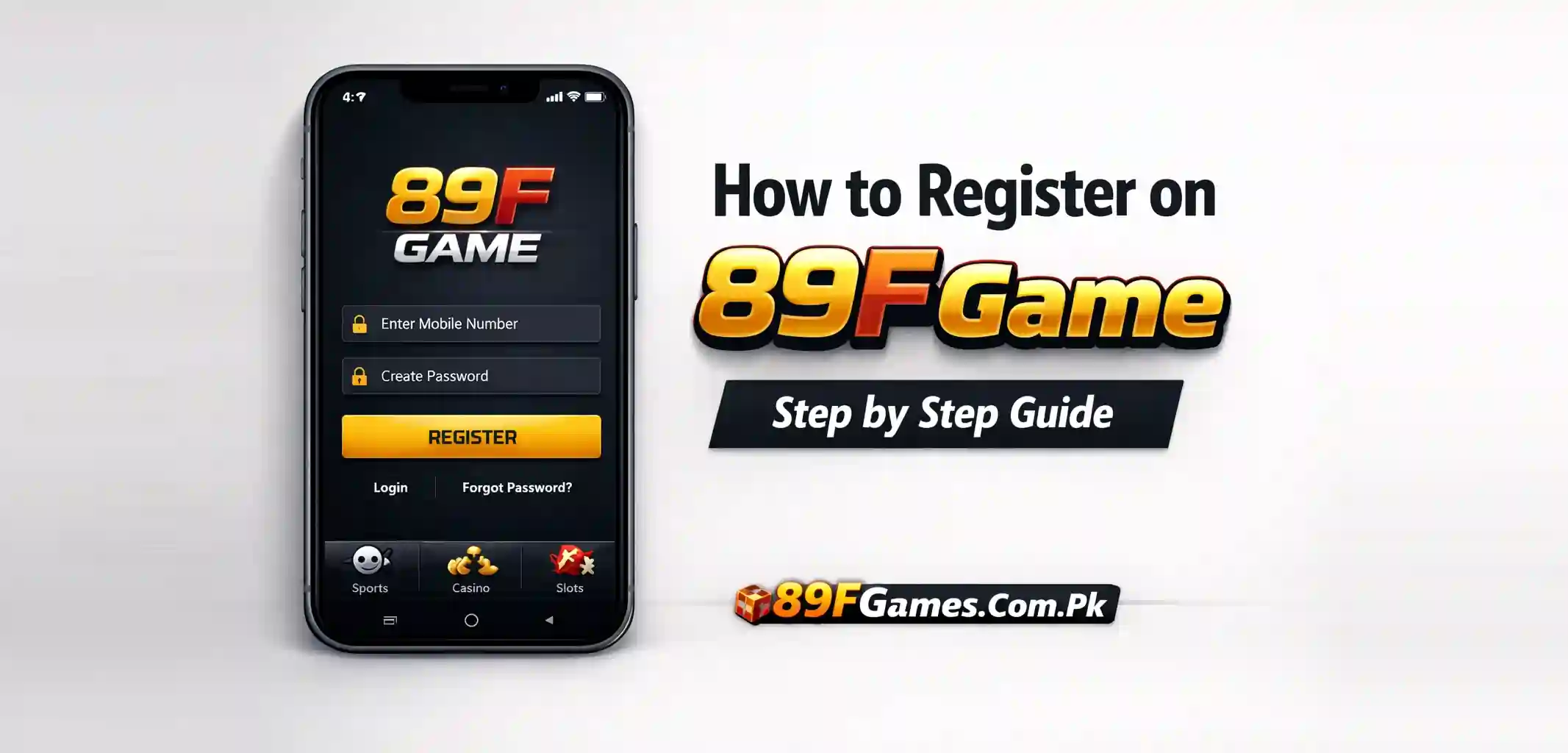 How to Register on 89F Game